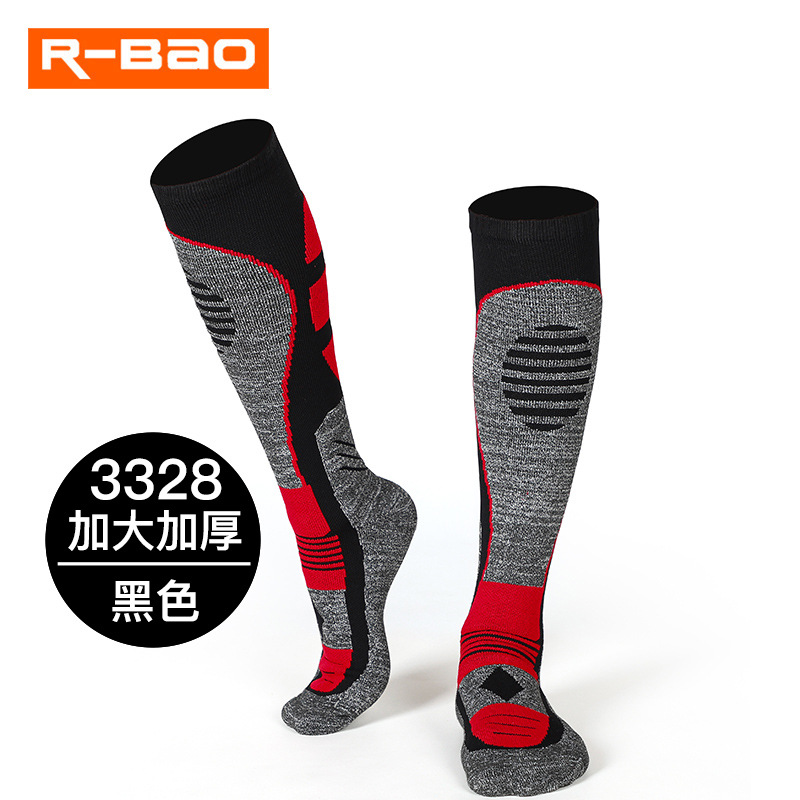 RBAO Winter Mountaineering Hiking Socks Thick Towel Bottom Heightening Men Women Long-barreled Snow Socks Ski Socks